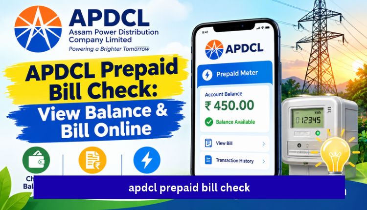 apdcl prepaid bill check